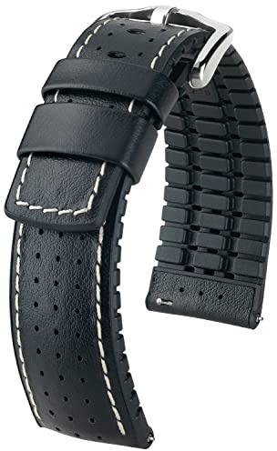 HIRSCH Uhren-Armband Tiger - gelochtes Kalbs-Leder - sportlich/atmungsaktiv - für Damen & Herren