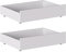Iconico Home MIK Set 2 cassettoni sottoletto, Legno Composito, Bianco Opaco, 100,5x68x21 cm
