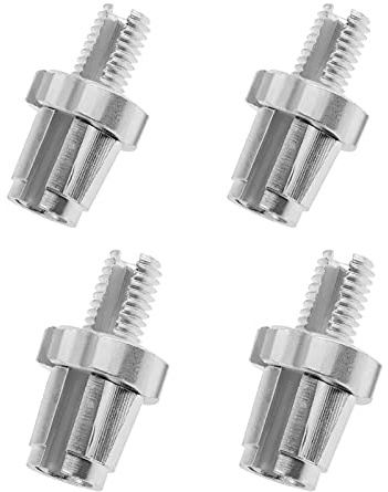 The Lord of the Tools Bremsgriffhebel-Einstellschrauben Bremszug Stellschraube Aluminiumlegierung M7 x 26,6 x 14,6mm 4 Stück Silber
