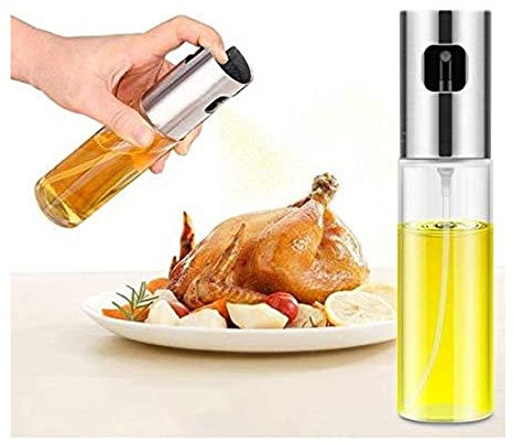 KOKSI Refillable Oil Sprayer Bottle for Cooking, Baking, BBQ, Salad, Grilling, 100 ml, Gold