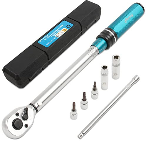 Awang Clé Dynamométrique 3/8 ''réglable à 72 dents Clé de Torsion 10-60 Nm Précision±3% avec tige d’extension, manchon de bougie magnétique,Douilles à Bougie Magnétique