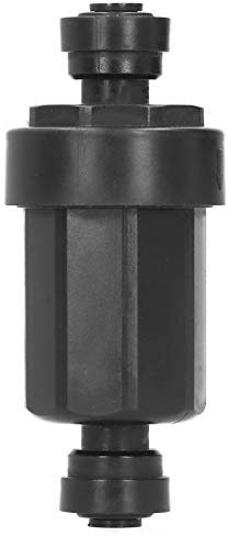 Kuuleyn Filtro de riego, Piezas de riego por Goteo, Filtro de riego de 1/4 pulg. con colador de Acero Inoxidable Sistema de filtración de conexión rápida Negro