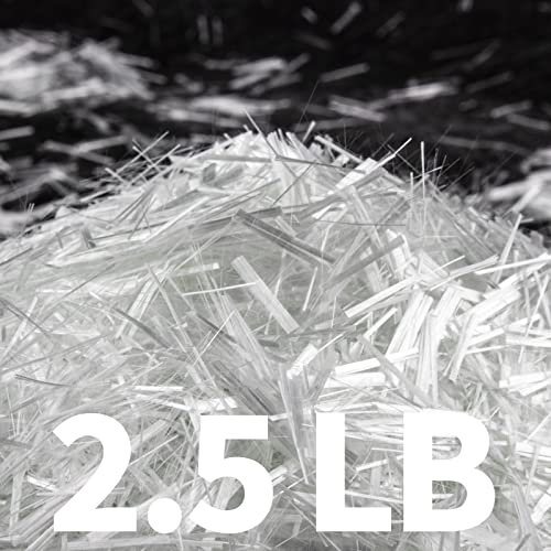 NEZUIBAN 1,1 kg Fiberglas für Beton-Zementmörtelmischung, Betonfaserverstärkung für Anti-Seepage und Anti-Rissen, Glasfasern Beton für Bauwände Gartenboden (3/4 Zoll, 19 mm)
