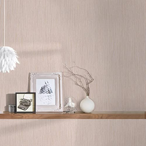 A.S. Création Attractive 2 387563 - Carta da parati a righe in tessuto non tessuto, 10,05 m x 0,53 m, made in Germany