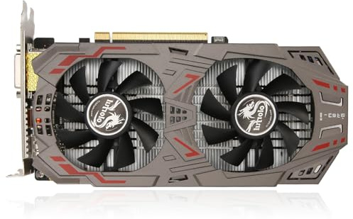 Dpofirs para Tarjeta Gráfica GeForce 950 2GB GDDR5 128Bit, Tarjeta Gráfica de Ordenador de Doble Ventilador de 6 Pines con PCI E, Tarjeta de Vídeo para Juegos Multimedia de Oficina