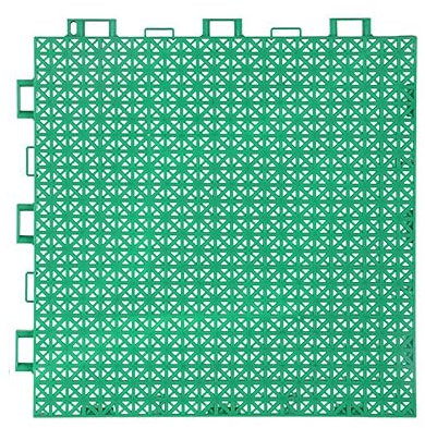 XLIHAWY Deckbodenfliesen, rutschfest Mit Ablauflöchern Kunststoffmatten, Modulares Stellwerk Für Den Außenbereich Mehrzweck-Terrassenfliese (Farbe : Grün, Größe : 56pcs)