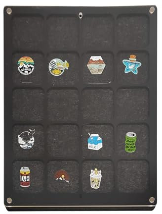 CENMOO Stecknadel-Sammelbox, transparent, Acryl, 20 Stück, staubdicht, Display-Box für Stecknadeln, Reise-Broschen, Clips und Ohrringe in verschiedenen Größen