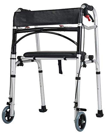 Gåhjälp Bärhandbroms Aluminiumlegering Walking Walker, Bärande 2/4 hjul hjälprullator, Multi-Style Tillval,a (a)