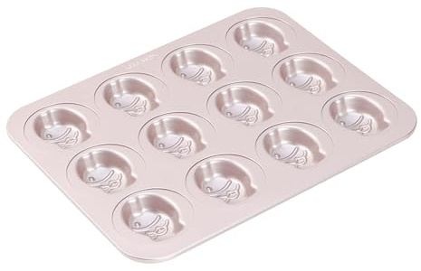 CHEFMADE Popover Cake Pan, 12-Cavity Non-Stick Yorkshire Muffin Cupcake Pan Bakeware for Oven Baking (Champagne Gold)