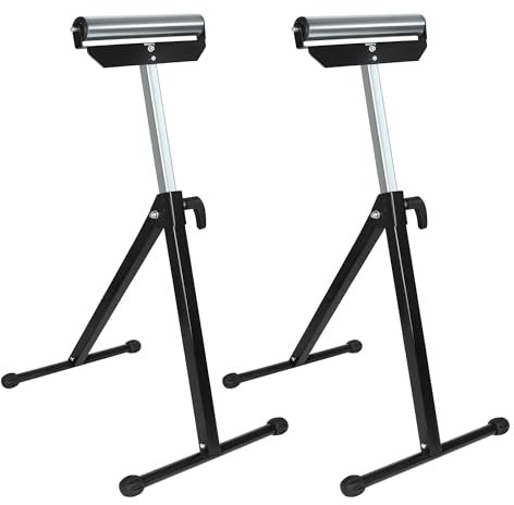 FIVMEN Rollenbock höhenverstellbar, 2x Rollenständer 68-107cm Rollbock Klappbock mit Antirutschfüßen, Tragkraft bis 60kg