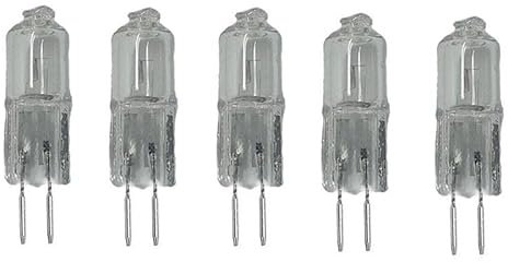 JZLBBC Lampadine Alogene G5.3 50W 12V Lampadina A Capsula GU5.3 base a doppio ago per Lampadario, Illuminazione Paesaggistica, Fanali a Soffitto,75 W,5Pc