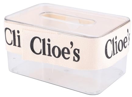BAFOVY DIY-Taschentuchbox-Halter, Transparenter Serviettenhalter mit Vergrößerter Öffnung und Gurtband, für Büro, Restaurant