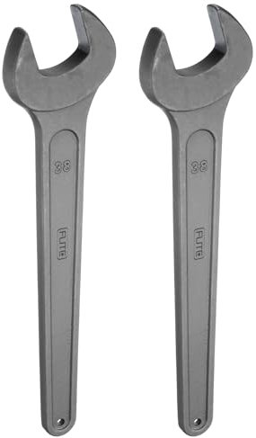 HARFINGTON Einzelmaulschlüssel, 38 mm, dicker Karbonstahl, offenes Ende, Werkzeug für Autoreparatur und Möbelmontage, Grau, 2 Stück