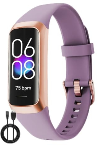 KOBONA Fitness Tracker pulsera electrónica monitoreo de ritmo cardíaco deporte Fitness Tracker impermeable sueño salud Monitor compatible para mujeres y hombres