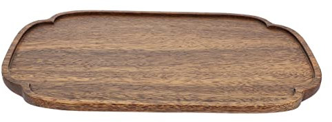 KICHOUSE Holzserviertablett Südamerikanischem Nussbaum Design Rechteckige Form Für Obst Snacks Und Desserts Für Küche Und Dekoration Lebensmittelecht Und Im Gebrauch