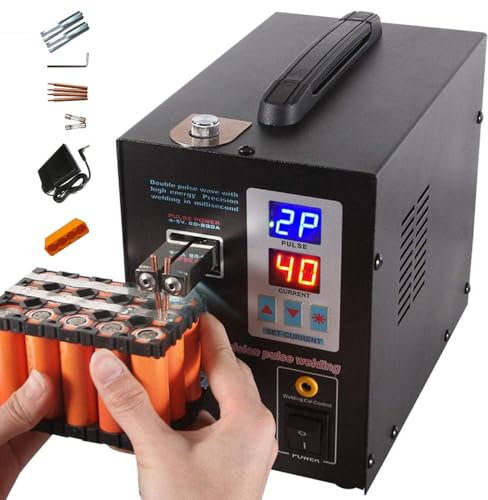 Saldatrice A Riflusso Per Saldatrice A Punti | Saldatrice Da 2,8kw | Saldatrice Portatile | Saldatrice Per Batterie Al Litio 18650/14500-Illuminazione A Led/Doppio Display Digitale,0.152mm