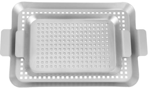 BESPORTBLE 1 Satz Grillplatte Küchenutensilien Grillen Cookie-Kuchen-pfanne Kekspfanne Backform Für Den Ofen Spießgestell Für Den Grill Grillschale Für Außengrill Backformen Silver Eisen