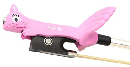 Violin/Viola Bow Holder Violin Bow Grip For Beginner Violin Pinky Holder Teaching Aid Accessory (Pink)