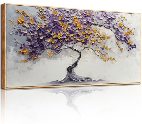 MHARTK66 Quadri con Cornice Stampe da Parete Albero Della Vita 75x150 cm | motivo estetico, tela, immagine ben definita, facile da appendere, posa rapida, per soggiorno, camera e lavoro, dono creativo