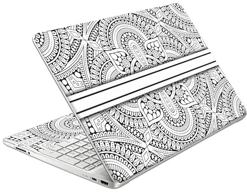 Laptop Skin Decal HP 15.6 - Mandala, Laptop Cover Sticker, No Cutting Required, No Bubble, Waterproof, Scratch Resistant - Including Wide Screen and Wrist Pad