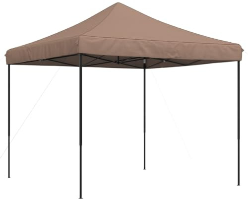 Tonnelle de Jardin Pliable, Tente de Réception Pavillon Barnum de Jardin Marron 292x292x315 cm