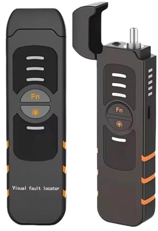 Tester per Fibra Ottica FTTH, Localizzatore Visivo di Guasti 15 km, Laser Fibra ottica con Interfaccia FC/SC/ST 2,5 mm, 3 Livelli Regolabili, USB, Manutenzione Rete in Fibras Ottica