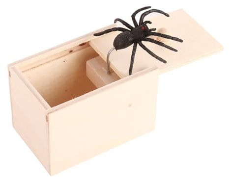 Yplkm Caja Araña | Araña De Goma Realista Que Salta De La Caja | Broma de Susto para Halloween Adolescentes Adultos Niños Aula Universidad Trabajo Fiesta Familia Amantes del Humor