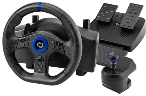 BLADE - Volant de Course avec Pédales et Levier de Vitesse (Shifter) | Volant de Simulation pour PC et PlayStation 5 (PS5)