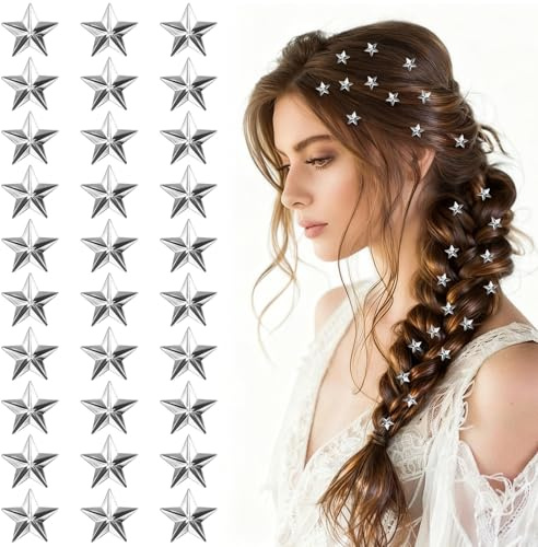 30 fermagli a forma di stella a cinque punte per spose e bambini, mini fermagli con artigli in strass per donne, graziosi accessori per capelli, mini forcine per trecce, piccole e decorative