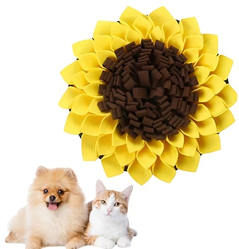GSOIDJY Schnüffelteppich Hund, Schnüffelteppich Für Langsame Fütterung Und Mentale Stimulation, Schnüffelmatte Hund 38x38 cm Ideal Für Energieabbau Und Innenspiele, Einfache Reinigung Und Pflege