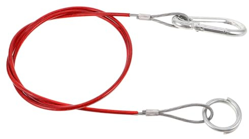 TOYANDONA Câble de Frein de Sécurité pour Remorque 1 M en Acier Inoxydable Renforcé Câble d'urgence Haute Visibilité pour Camping-Car Caravane et Remorquage Sécurisé Robuste et Polyvalent