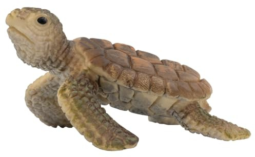 Bullyland 63569 - Spielfigur Meeresschildkröten Junges, ca. 6 cm große Tierfigur, detailgetreu, PVC-frei, ideal als kleines Geschenk für Kinder ab 3 Jahren