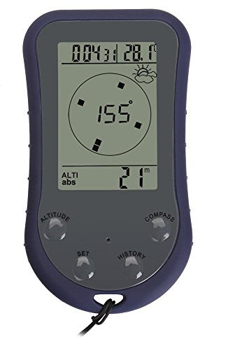 Bw®-Bussola digitale 6 In 1 con altimetro, barometro, termometro, previsioni meteo e orologio