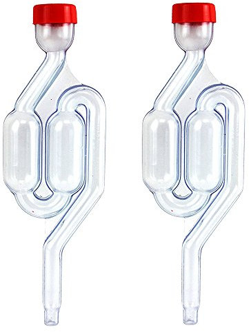 Bonde de fermentation,fermentation Tubes,Plastique alimentaire,Environnement non toxique, utilisation sûre,2pcs,Transparent