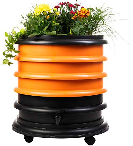 WORMbox | Wormery Worm Farm composter 3 Orange Trays + Planter | 48 liters | Organic Waste Compost, make your Worm Castings