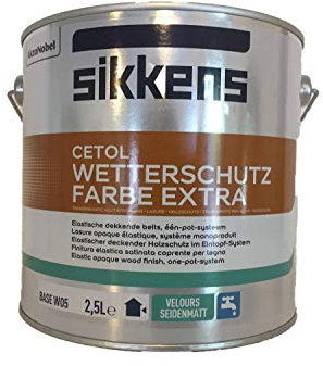 Sikkens Cetol Wetterschutzfarbe extra Seidenmatt Weiß Außen 2,5 Liter