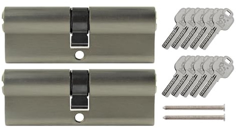 2x Profilzylinder 100 mm 50/50 gleichschließend Not- und Gefahrenfunktion inkl. 10 Schlüssel