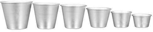 Cabilock 6stücke Runde Mini Kuchenform Aus Aluminiumlegierung Puddingform Antihaftbeschichtung Für Backen Küchenwerkzeuge Diy Backformen