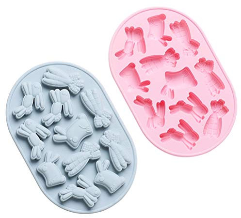 TOYANDONA 2stücke Osterhasen-schokoladenformen Eiskube Und Dessertformen Ausgewähltes Silikonmaterial Leicht Zu Entformen Wiederverwendbar Für Diy-backprojekte