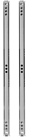 Kuuleyn 2 Stück/Set, weniger Lärm, kugelgelagerte Schubladenführungen, Soft-Close-Schubladenführungen, 342 x 17 mm, kaltgewalzte Stahl-Schubladenschiene, Kugellagerführung für Schrank, Sideboard