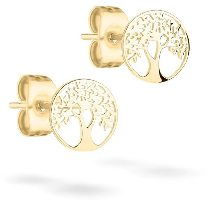 Tamaris Ohrschmuck Tree of Life Collection, Ohrringe aus Edelstahl mit Lebensbaum-Motiv. Talisman Geschenkidee