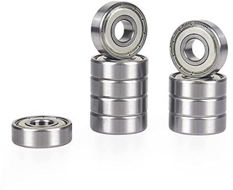 KYISOY 10PCS ABEC-5 608 6200 6201 6202 6203 6204 6205 6206 6207 6208 ZZ 2RS Metal seal deep groove ball bearing 12x32x10mm (Color : Silver, Size : 6201 12X32X10MM_ABEC 5)