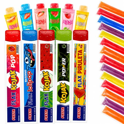 23 Flashes Surtidos Cia&Co (23 unidades) · 5 Fiesta + 6 Aloha Sin Alcohol + 12 Burmar · Polos Flash para Congelar · Sabores Variados, Cócteles de Frutas e Ice Pops Verano · Selección Cia&Co