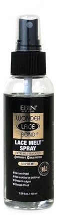 EBIN NEW YORK Wonder Lace Bond Lace Melt Spray – Tenue ferme extrême (Suprême) | Finition impeccable, naturelle et sans couture, formule longue durée avec bords protecteurs, parfait pour les perruques