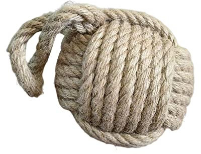 Duiaynke 1 Piece Rope Knot Door Stop, with Handle Door Stop, for Home or Classroom Bedroom Living Room Use (Beige)