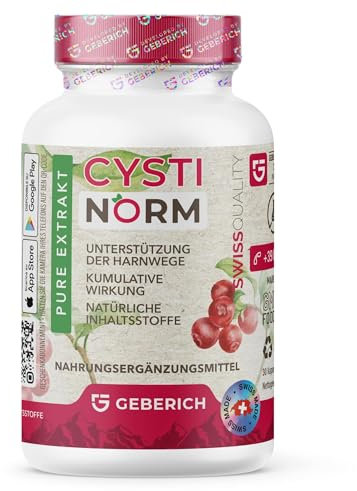 Cystinorm – Supporto della Normale Funzione Vescicale – 30 Capsule – con Mirtillo Rosso, D-mannosio, Uva Ursina, Punarnava – Integratore Alimentare