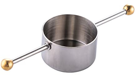 MAGICLULU 30ml Stainless Steel Spirit Measuring Cups Jiggers with Permanent Marking and Easy to Clean Design, Whiskey Measure Cup for Bar and Home Use