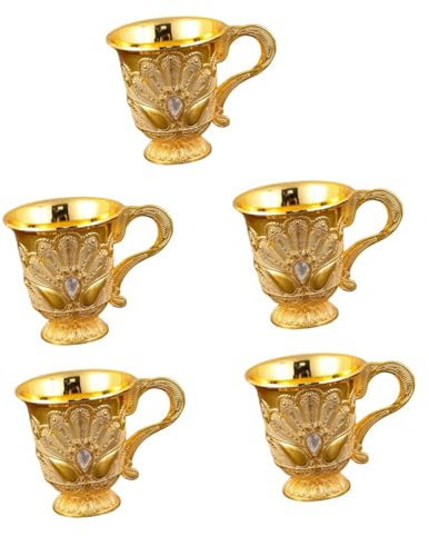 Cabilock 5 Pièces Verre à Vin Blanc Verre à Whisky Décor De Terrarium Coupe Religieuse Verres à Vin En Métal Tasse Délicate Tasse à Thé Vintage Calice Acier Inoxydable Gobelet