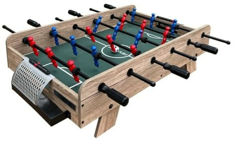 Pegasi Kickertisch Kinder und Erwachsene - 94x51x25cm - für Kinder - Braun | Indoor, Fussballtisch Mini XL Deluxe, Kinder Tischfussball, Foosball Table, Fußballspiel, Tischkicker mini, Kicker klappbar