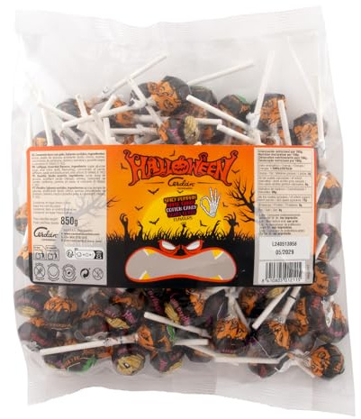 Caramelos Cerdán - Caramelo con Palo Halloween - Bolsa de 100 Unidades